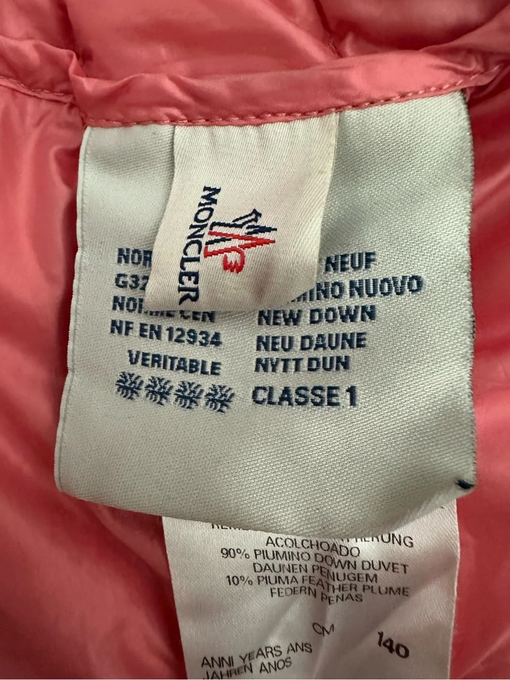 Authentic Moncler Enfant 